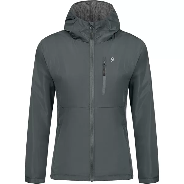 Little Donkey Andy Women's Water Resistant Windbreaker, Breathable Ripstop Light Jacket with Hood Wrinkle Reduction
