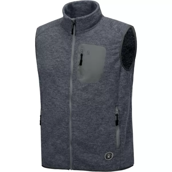 Little Donkey Andy Men's Fleece Vest Full Zip Sweater,Lightweight Warm Sleeveless Jacket for Hiking Golf