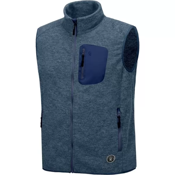 Little Donkey Andy Men's Fleece Vest Full Zip Sweater,Lightweight Warm Sleeveless Jacket for Hiking Golf