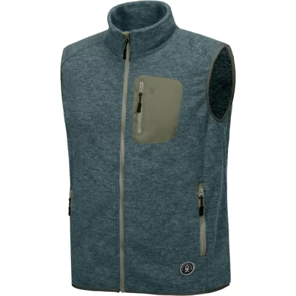 Little Donkey Andy Men's Fleece Vest Full Zip Sweater,Lightweight Warm Sleeveless Jacket for Hiking Golf