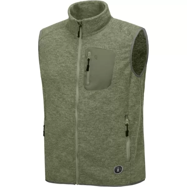 Little Donkey Andy Men's Fleece Vest Full Zip Sweater,Lightweight Warm Sleeveless Jacket for Hiking Golf