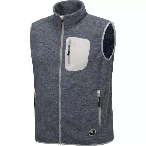 Little Donkey Andy Men's Fleece Vest Full Zip Sweater,Lightweight Warm Sleeveless Jacket for Hiking Golf