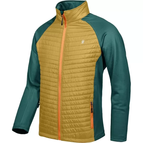 Little Donkey Andy Men's Insulated Running Warm Jacket, Thermal Hybrid Hiking Jacket