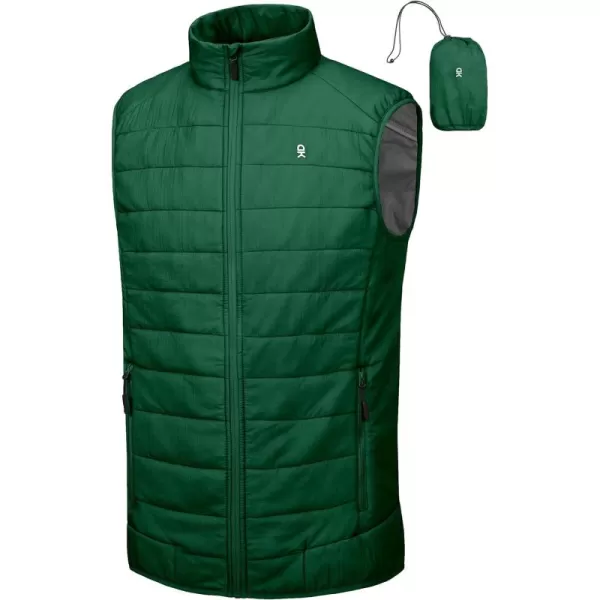 Little Donkey Andy Men's Lightweight Puffer Vest, Packable Sleeveless Jacket for Hiking Ski Walking