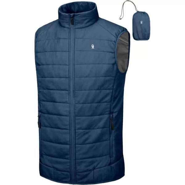 Little Donkey Andy Men's Lightweight Puffer Vest, Packable Sleeveless Jacket for Hiking Ski Walking