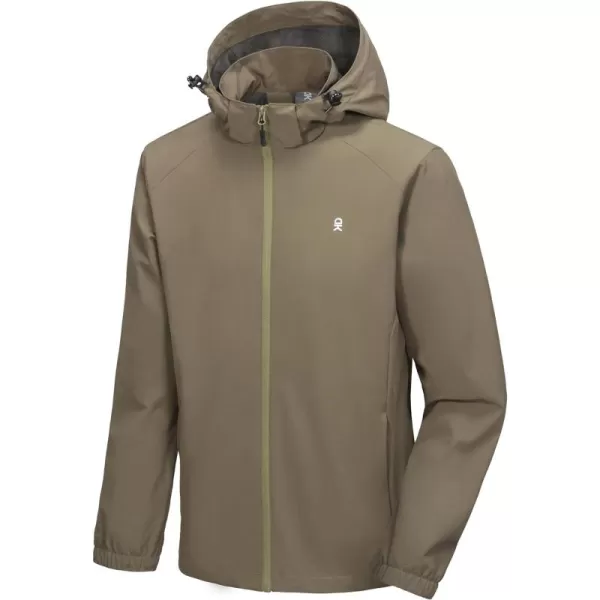 Little Donkey Andy Men's Lightweight Windbreaker Jacket Removable Hooded Windproof Coat for Running Hiking Golf