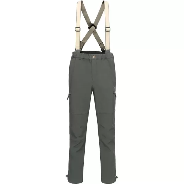 Little Donkey Andy Men's Winter Ski Snow Bibs Insulated Water Resistant Windproof Snowboard Pants with Adjustable Suspenders