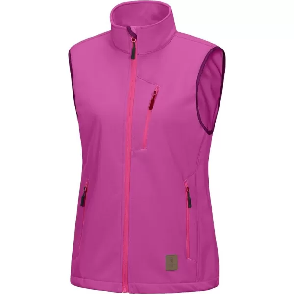 Little Donkey Andy Women's Fleece lined Softshell Vest Lightweight Windproof Sleeveless Jacket for Hiking Outdoor Travel Golf)