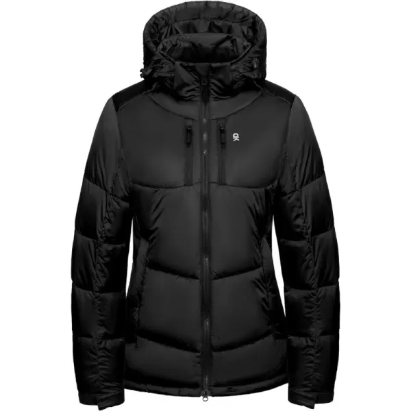 Little Donkey Andy Women's Hooded Puffer Jacket Full-Zip Winter Lightweight Windproof Warm Quilted Coat with Pockets