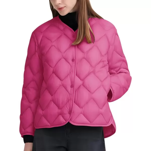 Little Donkey Andy Women's Lightweight Puffer Jacket with Recycled Insulation, Button Down Quilted Coats