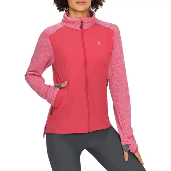 Little Donkey Andy Women's Lightweight Warm Stretch Golf Jacket Full Zip Thermal Hybrid Thumbhole Running Hiking Track Jacket