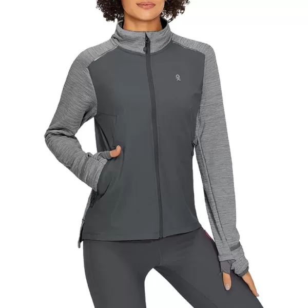 Little Donkey Andy Women's Lightweight Warm Stretch Golf Jacket Full Zip Thermal Hybrid Thumbhole Running Hiking Track Jacket