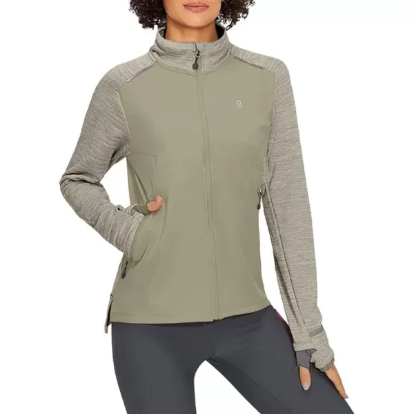 Little Donkey Andy Women's Lightweight Warm Stretch Golf Jacket Full Zip Thermal Hybrid Thumbhole Running Hiking Track Jacket