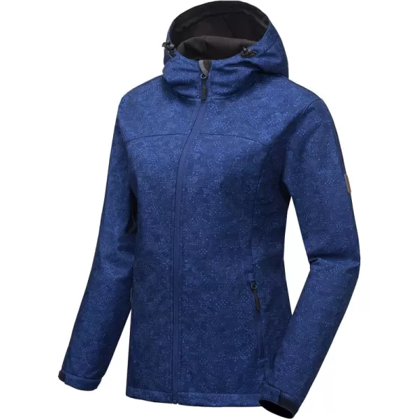 Little Donkey Andy Women's Softshell Jacket Hooded Windproof Fleece Lined Jackets, Water Repellent and Lightweight