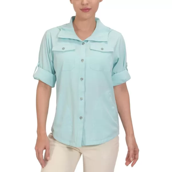 Little Donkey Andy Women's UPF 50+ UV Protection Shirt, Breathable Long Sleeve Fishing Hiking Shirt, Air-Holes Tech