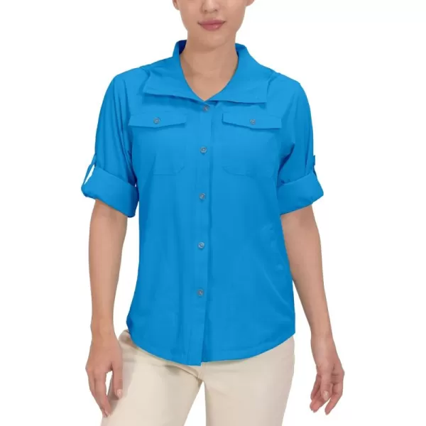 Little Donkey Andy Women's UPF 50+ UV Protection Shirt, Breathable Long Sleeve Fishing Hiking Shirt, Air-Holes Tech