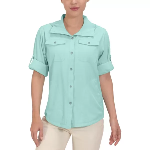 Little Donkey Andy Women's UPF 50+ UV Protection Shirt, Breathable Long Sleeve Fishing Hiking Shirt, Air-Holes Tech