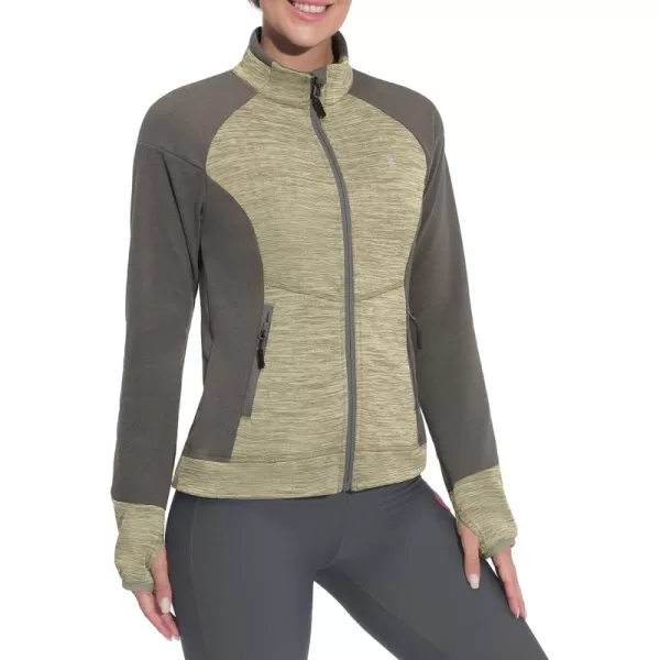 Little Donkey Andy Women's Warm Lightweight Running Jacket Full Zip Fleece Hybrid Coat for Golf Hiking