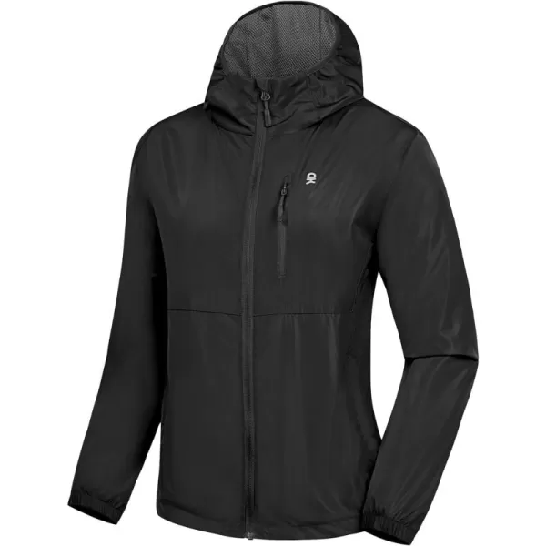 Little Donkey Andy Women's Water Resistant Windbreaker, Breathable Ripstop Light Jacket with Hood Wrinkle Reduction