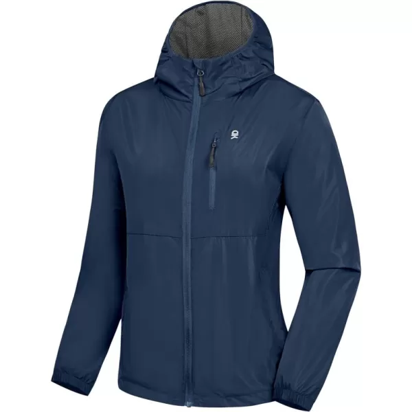 Little Donkey Andy Women's Water Resistant Windbreaker, Breathable Ripstop Light Jacket with Hood Wrinkle Reduction