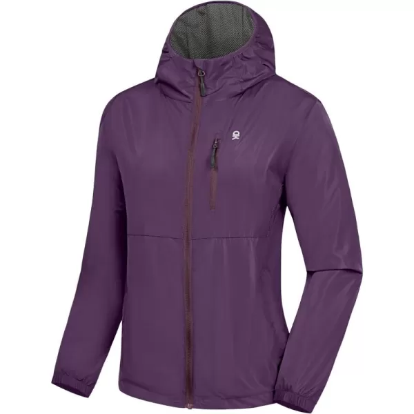 Little Donkey Andy Women's Water Resistant Windbreaker, Breathable Ripstop Light Jacket with Hood Wrinkle Reduction
