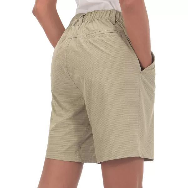 Little Donkey Andy 8 Inch Inseam Golf Shorts for Women Quick Dry Lightweight Shorts for Hiking Travel Casual