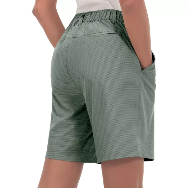 Little Donkey Andy 8 Inch Inseam Golf Shorts for Women Quick Dry Lightweight Shorts for Hiking Travel Casual
