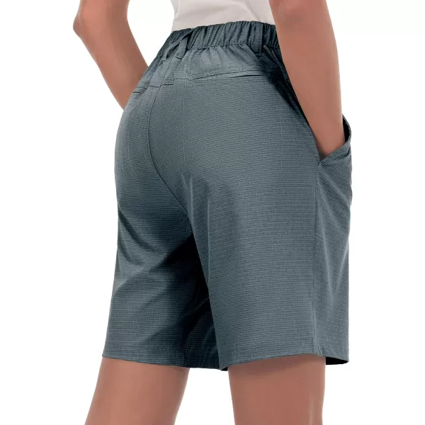 Little Donkey Andy 8 Inch Inseam Golf Shorts for Women Quick Dry Lightweight Shorts for Hiking Travel Casual