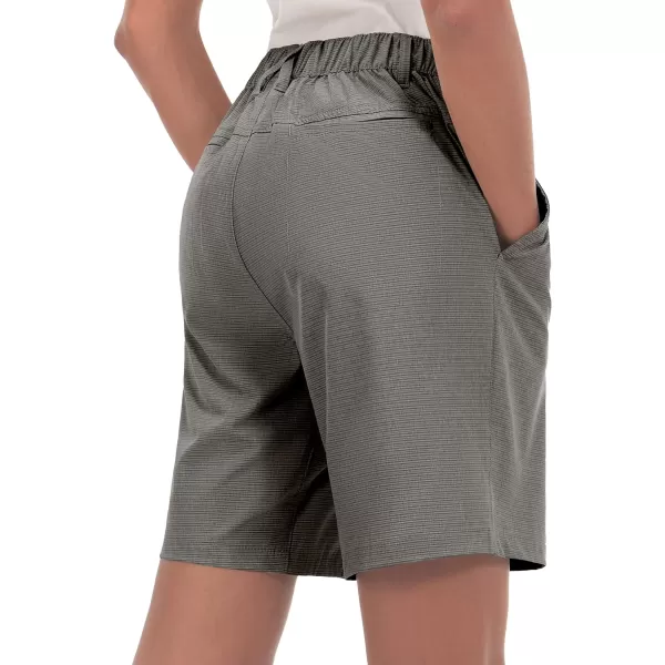 Little Donkey Andy 8 Inch Inseam Golf Shorts for Women Quick Dry Lightweight Shorts for Hiking Travel Casual