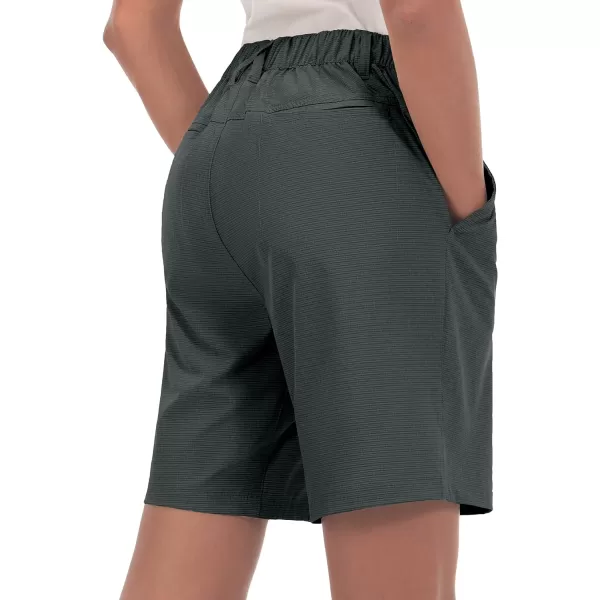 Little Donkey Andy 8 Inch Inseam Golf Shorts for Women Quick Dry Lightweight Shorts for Hiking Travel Casual