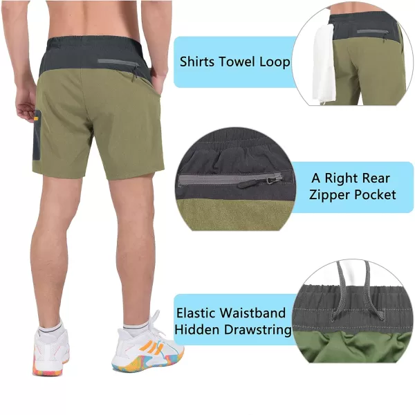 Little Donkey Andy Men's 7 Inches Quick Dry Golf Shorts Stretch Lightweight Hiking Shorts with Liner and Pockets