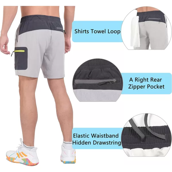 Little Donkey Andy Men's 7 Inches Quick Dry Golf Shorts Stretch Lightweight Hiking Shorts with Liner and Pockets
