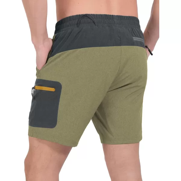Little Donkey Andy Men's 7 Inches Quick Dry Golf Shorts Stretch Lightweight Hiking Shorts with Liner and Pockets