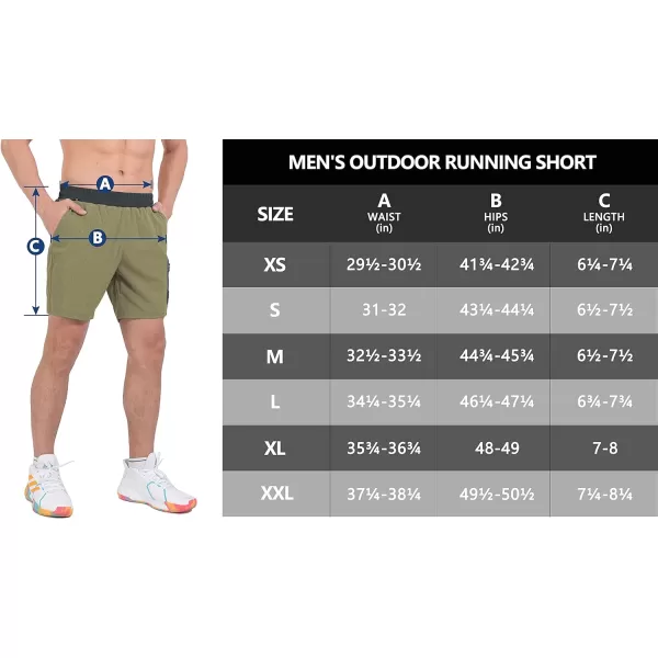 Little Donkey Andy Men's 7 Inches Quick Dry Golf Shorts Stretch Lightweight Hiking Shorts with Liner and Pockets