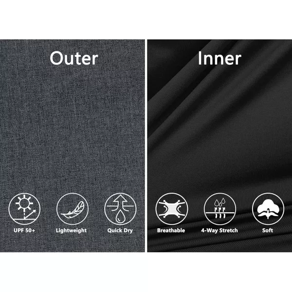 Little Donkey Andy Men's 7 Inches Quick Dry Golf Shorts Stretch Lightweight Hiking Shorts with Liner and Pockets
