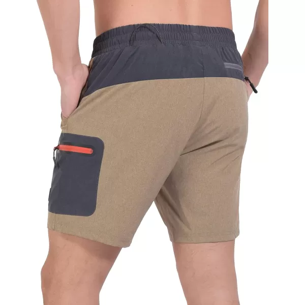 Little Donkey Andy Men's 7 Inches Quick Dry Golf Shorts Stretch Lightweight Hiking Shorts with Liner and Pockets