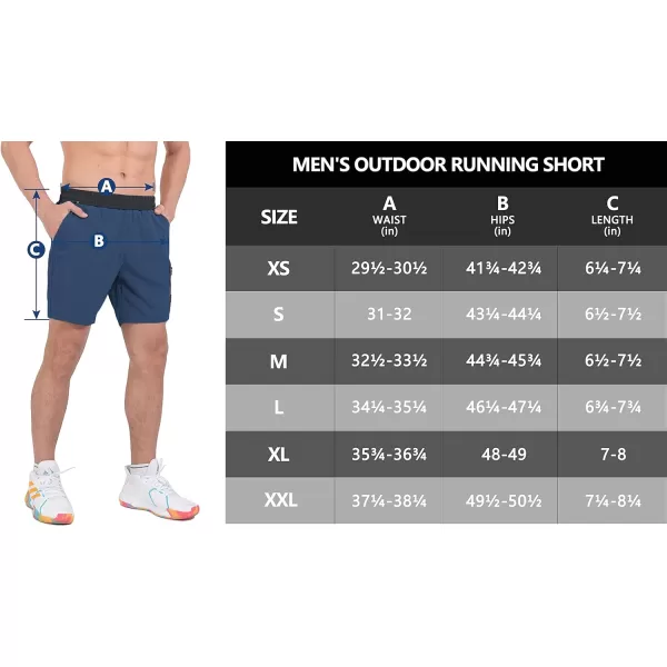 Little Donkey Andy Men's 7 Inches Quick Dry Golf Shorts Stretch Lightweight Hiking Shorts with Liner and Pockets