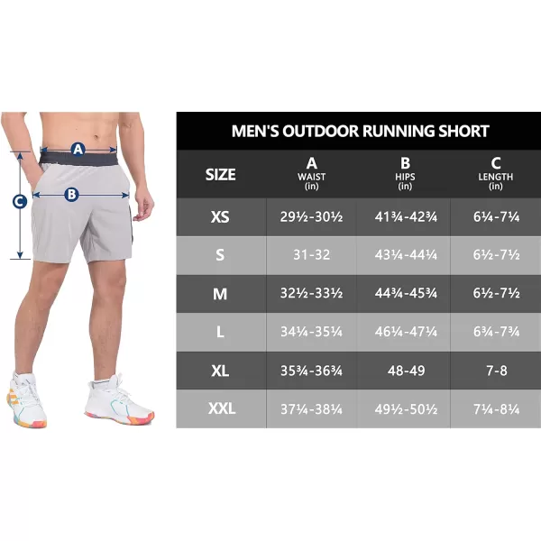 Little Donkey Andy Men's 7 Inches Quick Dry Golf Shorts Stretch Lightweight Hiking Shorts with Liner and Pockets