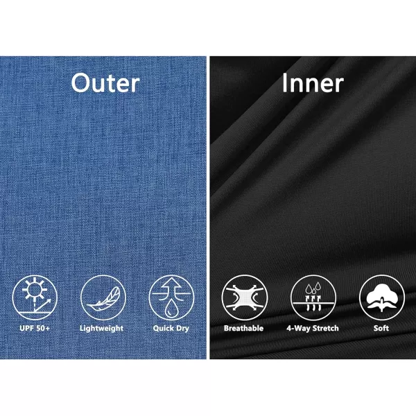 Little Donkey Andy Men's 7 Inches Quick Dry Golf Shorts Stretch Lightweight Hiking Shorts with Liner and Pockets