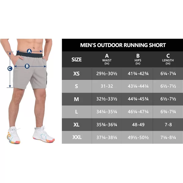 Little Donkey Andy Men's 7 Inches Quick Dry Golf Shorts Stretch Lightweight Hiking Shorts with Liner and Pockets