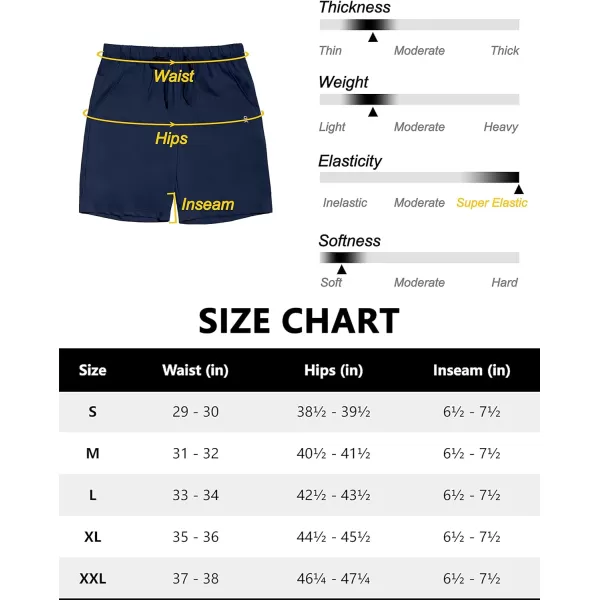 Little Donkey Andy Men's 7 Inches Ultra Stretch Running Shorts Quick Dry Lightweight Cool Sports Athletic Shorts