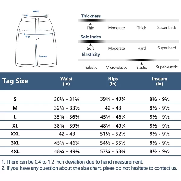 Little Donkey Andy Men's Bermuda 9 Inch Lightweight Quick Dry Stretch Shorts Golf Hiking Travel