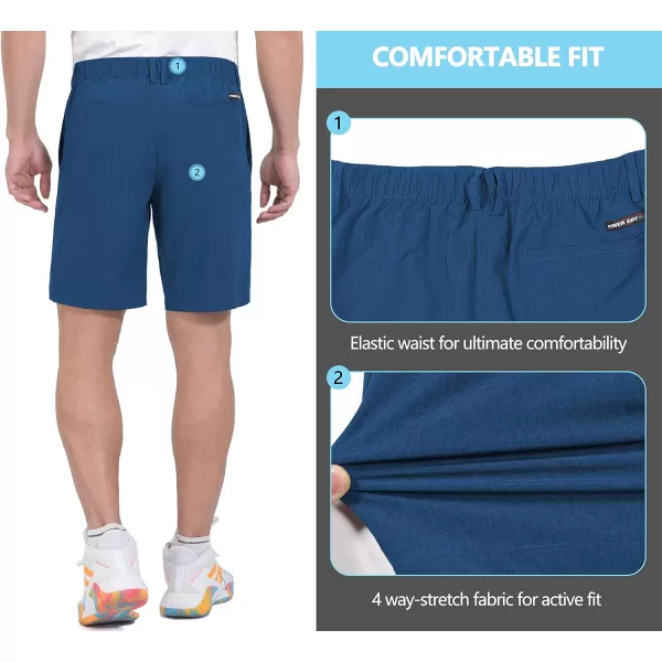 Little Donkey Andy Men's Bermuda 9 Inch Lightweight Quick Dry Stretch Shorts Golf Hiking Travel