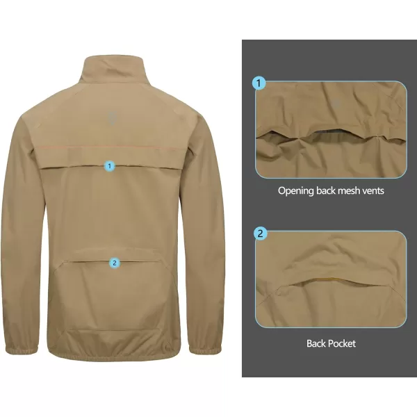Little Donkey Andy Men's Cycling Jacket, Waterproof Lightweight Windbreaker, Packable