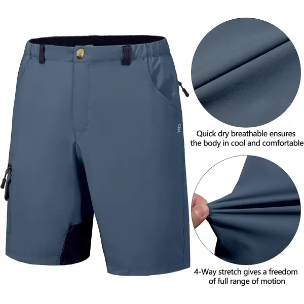 Little Donkey Andy Men's Golf Hiking Cargo Shorts Quick Dry Stretch Lightweight Outdoor Shorts with Zipper Pockets,9 Inch