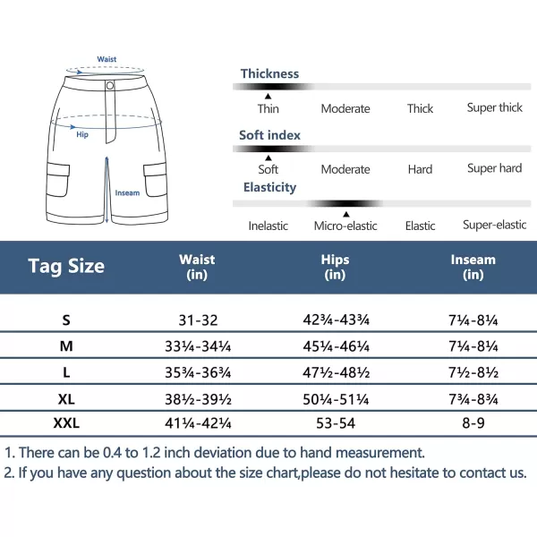 Little Donkey Andy Men's Hiking Cargo Shorts Quick Dry Lightweight Stretch Shorts for Golf Fishing