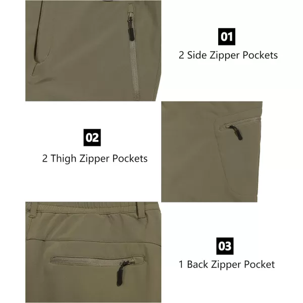 Little Donkey Andy Men's Hiking Snow Pants, Fleece Lined Ski Pants Softshell Pants Windproof&amp; Water Resistant