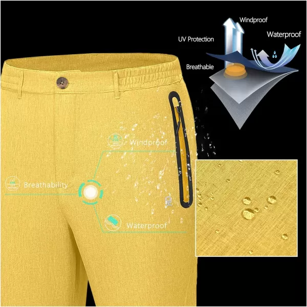 Little Donkey Andy Men's Hiking Snow Pants, Fleece Lined Ski Pants Softshell Pants Windproof&amp; Water Resistant