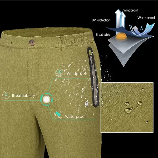 Little Donkey Andy Men's Hiking Snow Pants, Fleece Lined Ski Pants Softshell Pants Windproof&amp; Water Resistant