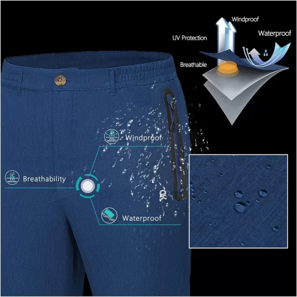 Little Donkey Andy Men's Hiking Snow Pants, Fleece Lined Ski Pants Softshell Pants Windproof&amp; Water Resistant